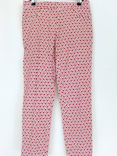Pantalon fuselé dessins géométriques Promod taille 34 - friperie femmes, vêtements d'occasion, seconde main