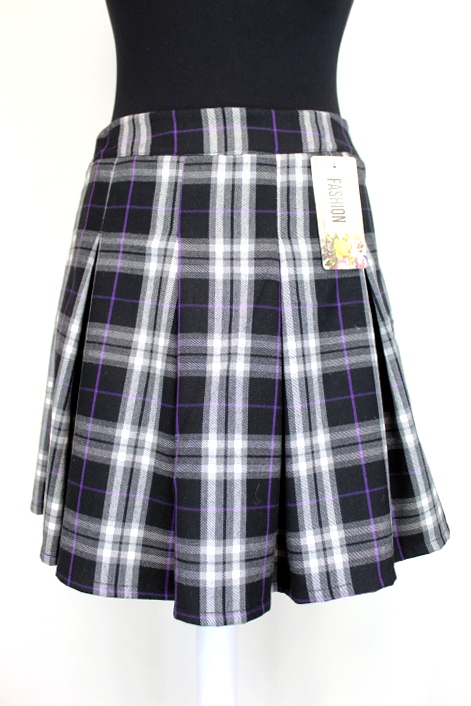 Mini jupe écossaise évasée Fashion taille XS Neuve - friperie en ligne