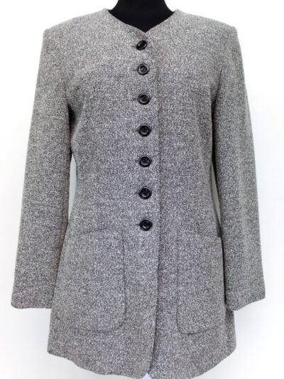 Manteau léger gris chiné 1.2.3 taille 38 - friperie e- occasion - seconde main
