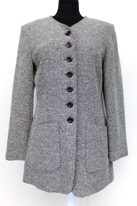 Manteau léger gris chiné 1.2.3 taille 38 - friperie e- occasion - seconde main