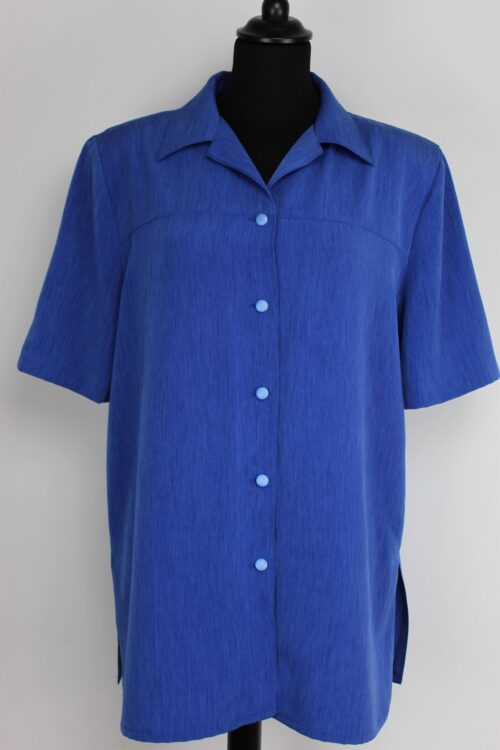 Chemise bleue à manches courtes
