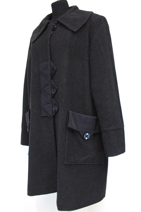 Manteau en lainage gris Lewinger taille 40