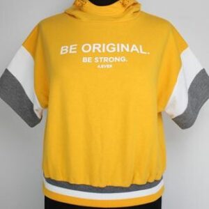 Top jaune sportswear à capuche Undiz taille S(1)