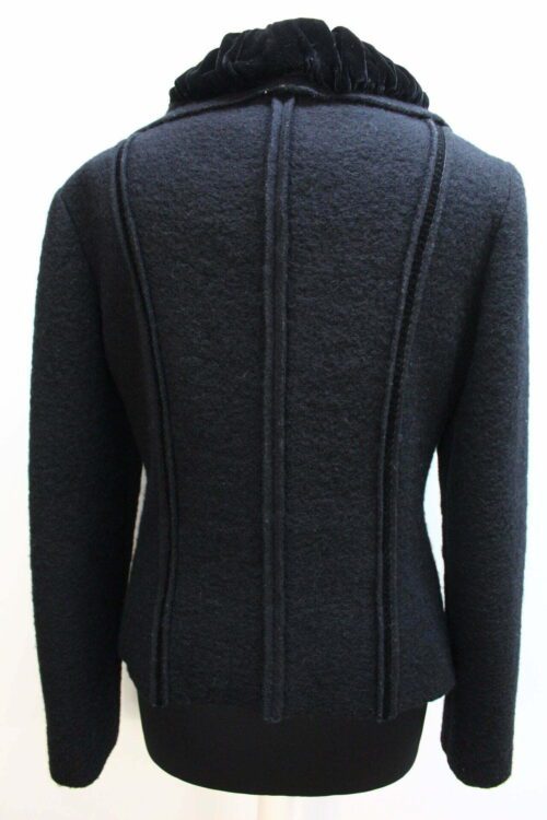 veste laine noire col châle taille 40
