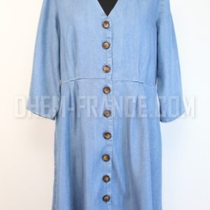 Robe bleue col V Promod taille 42