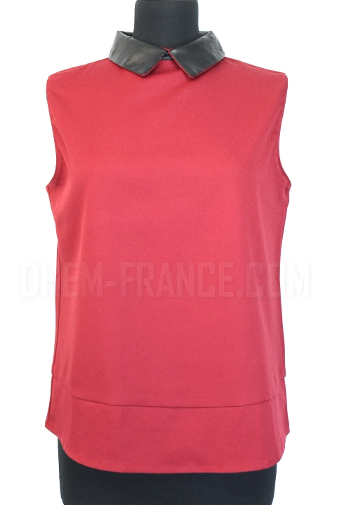 Top col chemise Pink Boom taille 38