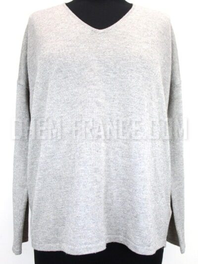 Pull gris et lurex Sud Express taille 36