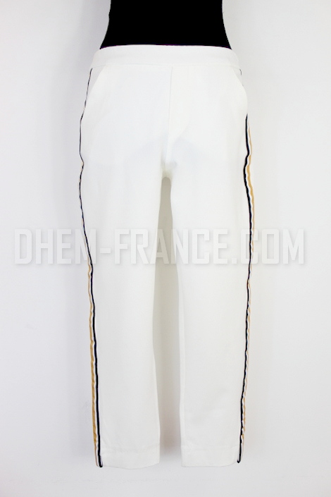 Pantalon blanc à bandes Zara Taille 34