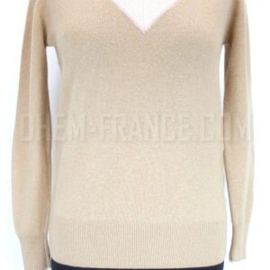 Pull beige cachemire Galeries Lafayette taille 34