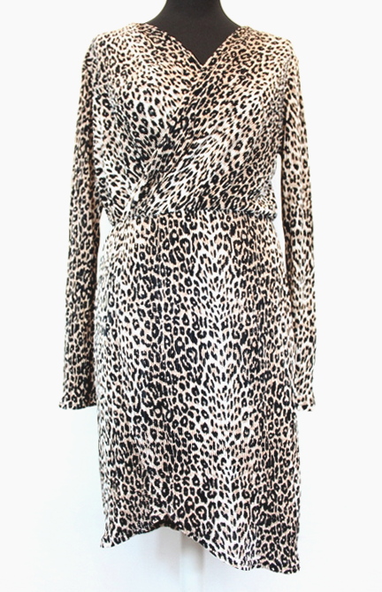 Robe léopard plissée Vanny Paris taille 36