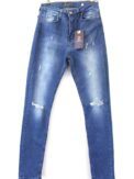 Pantalon jean genoux effilochés NEUF Giorgio Di Mare taille 34