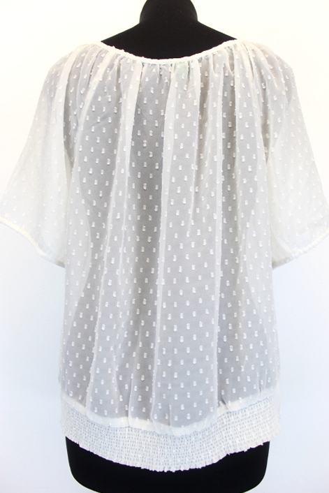 Blouse transparente blanche United Colors of Benetton taille 46