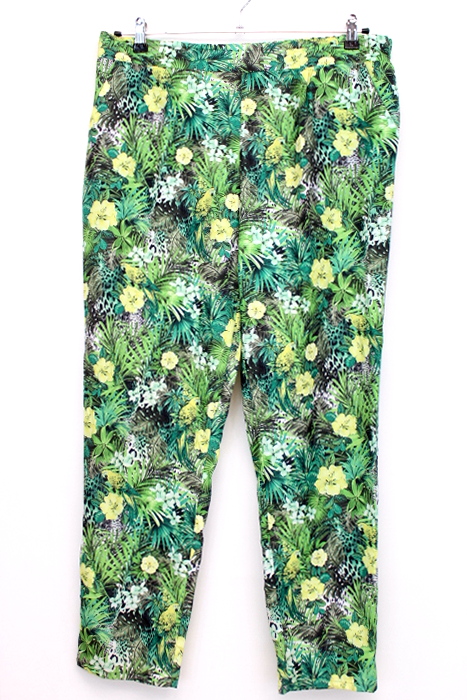 Pantalon imprimé végétal Kiabi taille 42 - friperie occasion seconde main