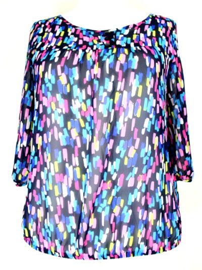 Blouse multicolores Yessica taille 38 - friperie occasion seconde main