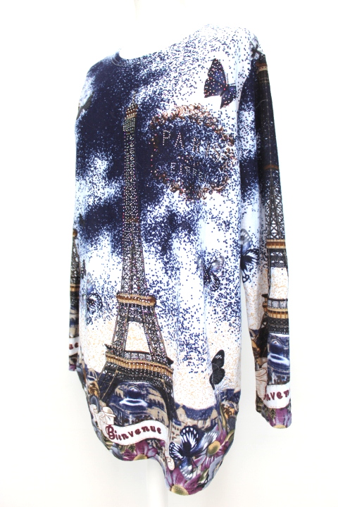"Maille" long t.shirt tour Eiffel C C Collection taille 42