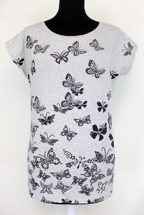 T.shirt papillons strass Cache Cache taille 40-occasion seconde main