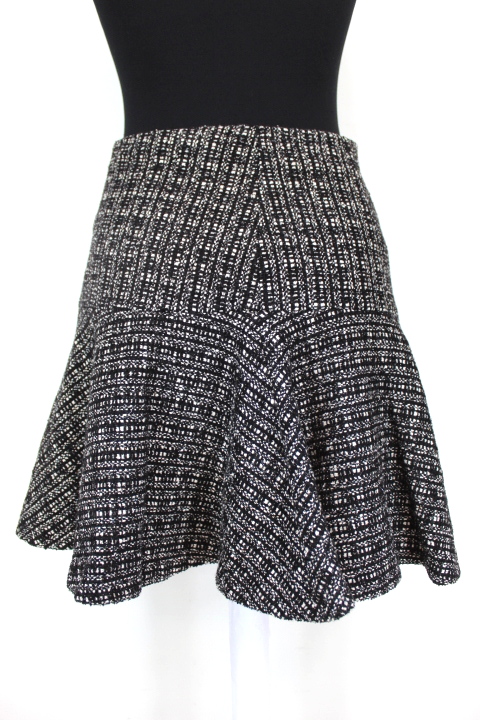 Jupe en tweed noir et blanc Sinequanone taille 34 - friperie femmes, seconde main