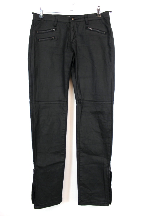 Pantalon noir double zip DEBY DEBO Taille38-friperie-occasion-seconde main
