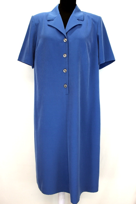 Robe col tailleur bleu Paul Mausner taille 44-occasion seconde main
