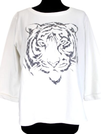 Sweat à motif tigre transparent 1.2.3 taille 40 - friperie femmes, vêtements d'occasion, seconde main