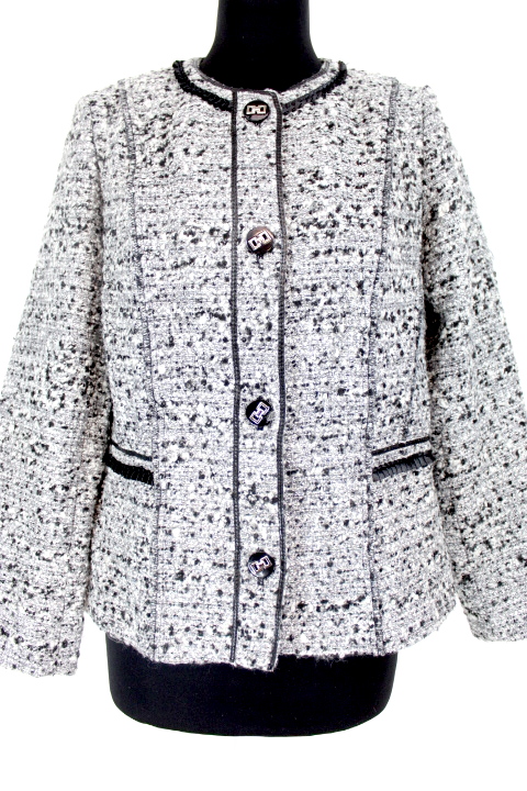 Veste classique en tweed Weinberg taille 40 - friperie femmes, vêtements d'occasion, seconde main