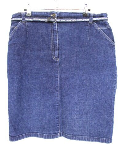 Jupe en jean avec ceinture fine MS Mode taille 46 - friperie femmes, vêtements d'occasion, seconde main