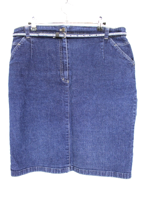 Jupe en jean avec ceinture fine MS Mode taille 46 - friperie femmes, vêtements d'occasion, seconde main