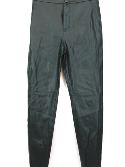 Pantalon simili cuir couleur sapin Zara taille 32 - friperie femmes, vêtements d'occasion, seconde main