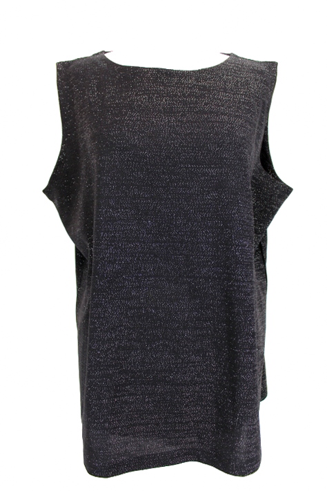T. shirt scintillant argenté MS Mode taille 52 - friperie femmes, vêtements d'occasion, seconde main