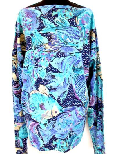 T.shirt imprimé poissons chinois Multiples taille 54-54 - friperie femmes, vêtements d'occasion, seconde main