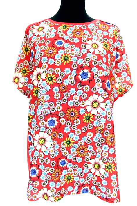 Tee-shirt imprimé fleurs TEX taille 42-friperie occasion seconde main