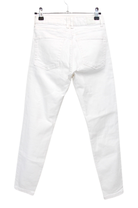 Jeans droit avec trou genou droit - BERSHKA DENIM - Taille 34 - Friperie - Seconde main