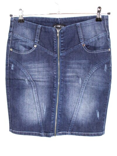 Jupe en jeans fermeture zippée No Excuse taille 36-friperie occasion seconde main
