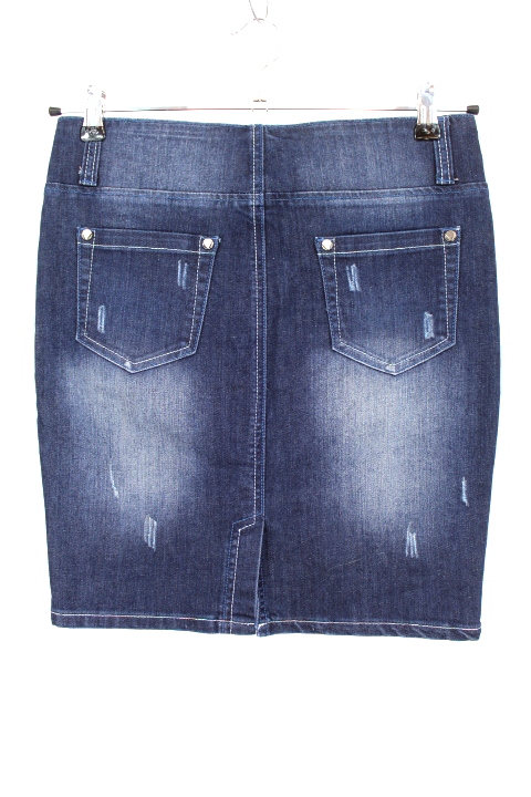 Jupe en jeans fermeture zippée No Excuse taille 36