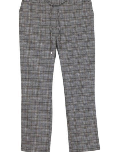 Pantalon à carreaux fins - Ceinture élastique avec lacet intérieur - Damart - Taille 42 - Friperie - Seconde main