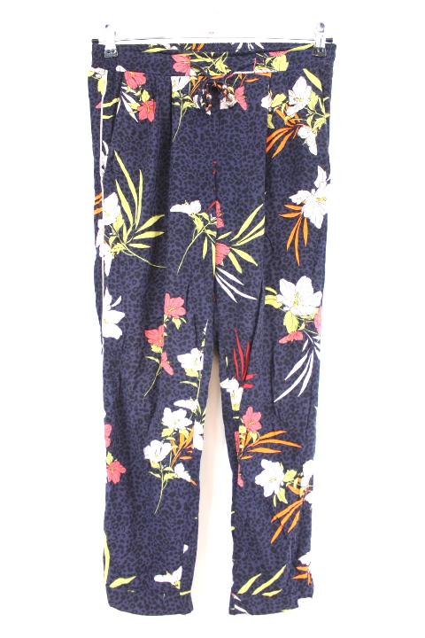 Pantalon à motifs fleuris CAMAIEU taille L - recyclerie - orléans