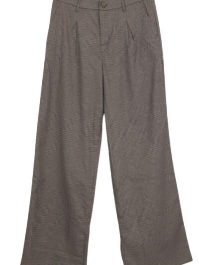 Pantalon à petits carreaux - Ceinture arrière élastique et fausses poches arrières - Rainbow - Taille 40 - Friperie - Seconde main