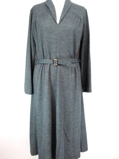 Robe aspect vintage avec ceinture Brigitte Saget taille 40 - friperie femmes, vêtements d'occasion, seconde main