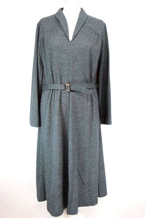 Robe aspect vintage avec ceinture Brigitte Saget taille 40 - friperie femmes, vêtements d'occasion, seconde main