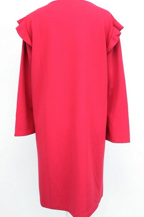 Robe rouge col V MANGO Taille L