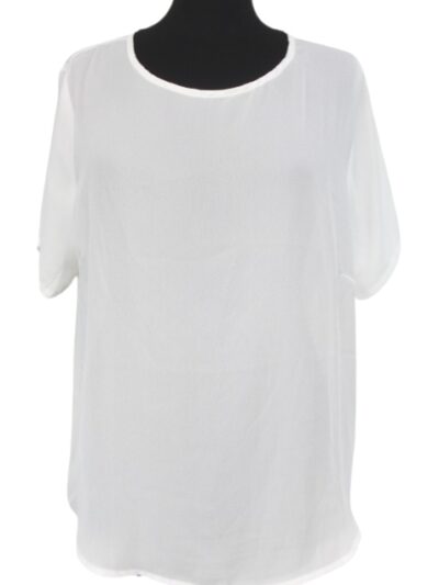 Tee-shirt fluide transparent Basic Collection taille XL - friperie femmes, vêtements d'occasion, seconde main