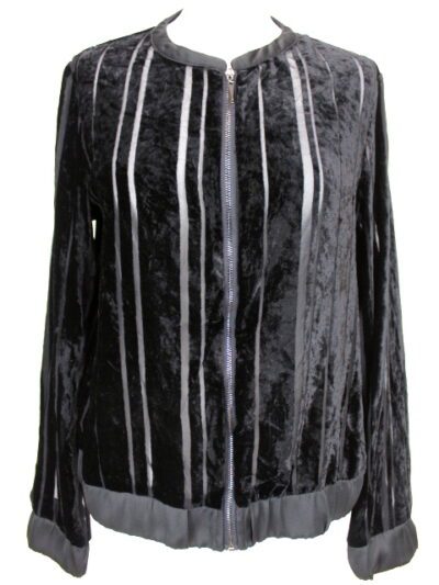 Veste légère et élégante - Rayures en voilage transparent - Viva Couture - Taille 38 - Friperie - Seconde main