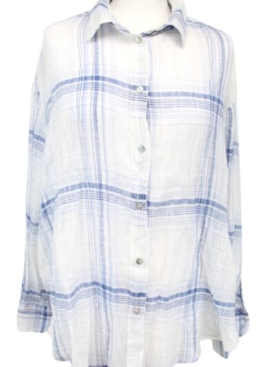 Chemise à carreaux effet fripé H&M taille 40 - friperie femmes, vêtements d'occasion, seconde main