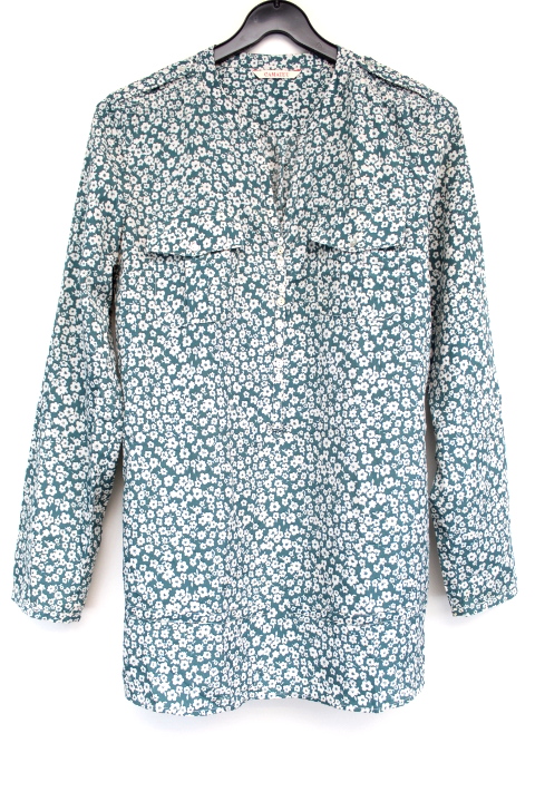 Chemise motif printanier Camaïeu taille 40 - friperie femmes, vêtements d'occasion, seconde main