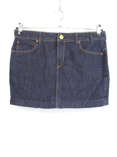 Jupe courte en jeans - Fermeture éclaire - Poches avants et arrières - PAUL X - Taille 42 - Friperie - Seconde main