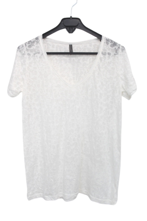 Tee-shirt transparent Naf Naf taille M - friperie femmes, vêtements d'occasion, seconde main