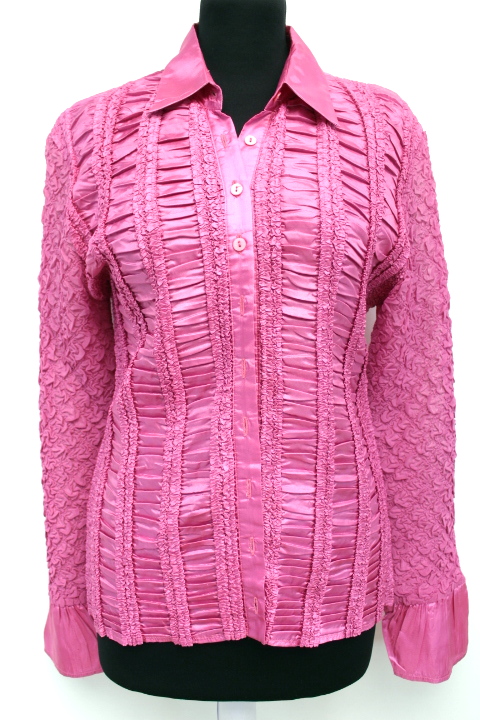Chemise à plis plats et effet froissé MULTIPLES Taille 2 - Vêtement de seconde main - Friperie en ligne