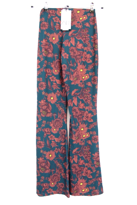 Pantalon fluide à fleurs Zara taille 36 NEUF