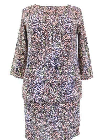 Robe polyester fleurie SMF taille M - friperie femmes, vêtements d'occasion, seconde main