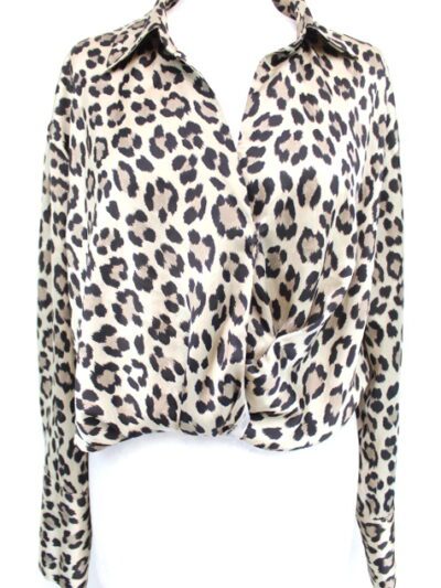 Top léopard Zara taille M - friperie femmes, vêtements d'occasion, seconde main